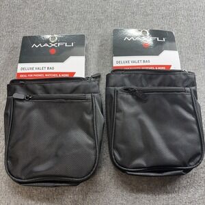 Pack of 2 Maxfli Valuables Pouch with Plush Lining - Attaches to Golf Bag 25830